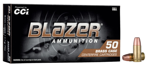 CCI Blazer Brass 9mm Luger 147gr FMJ Full Case - 1000 Rounds